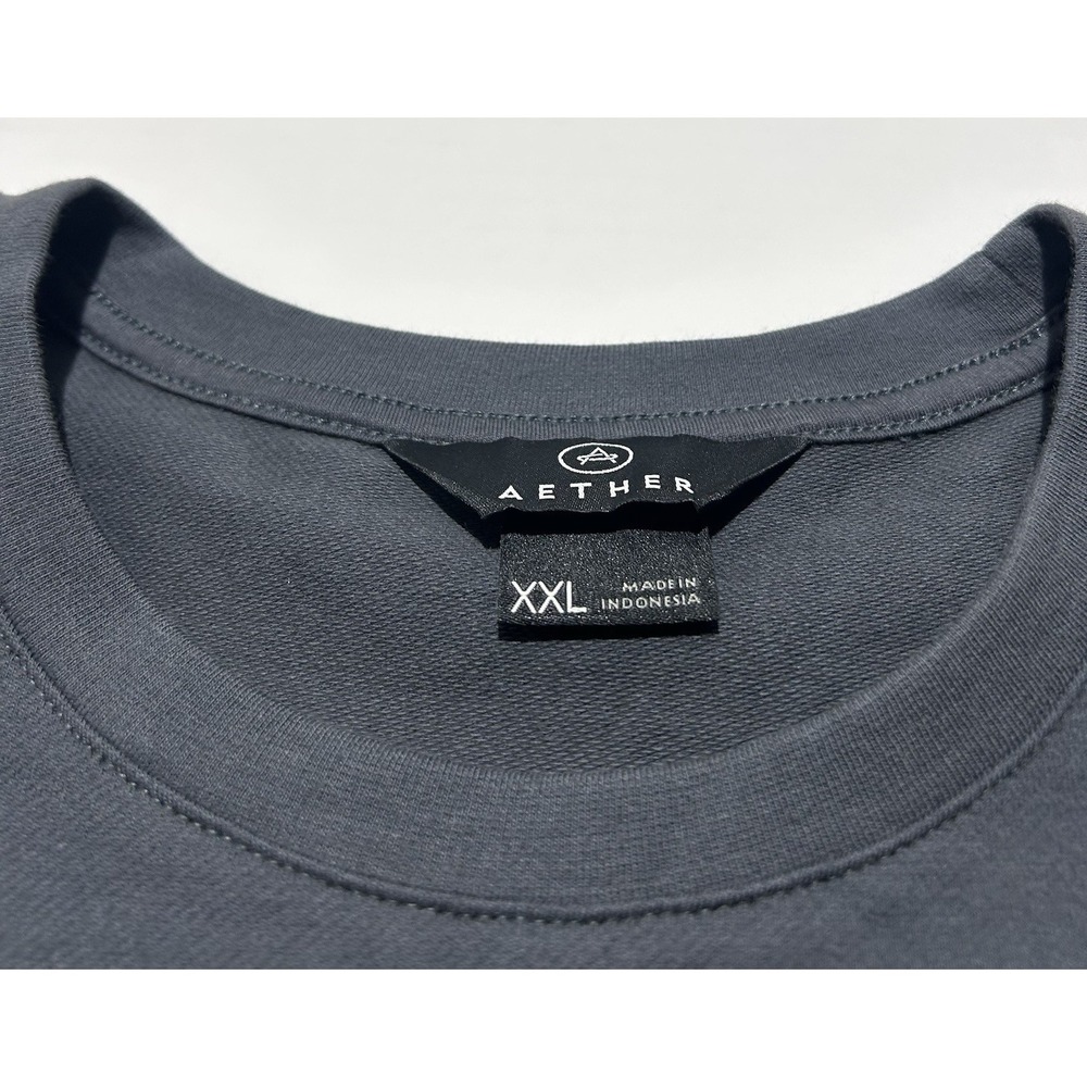 Aether Sweatshirt Mens XXL Casual Color Block Sweater Stretch Gray Black NEW - Picture 6 of 6